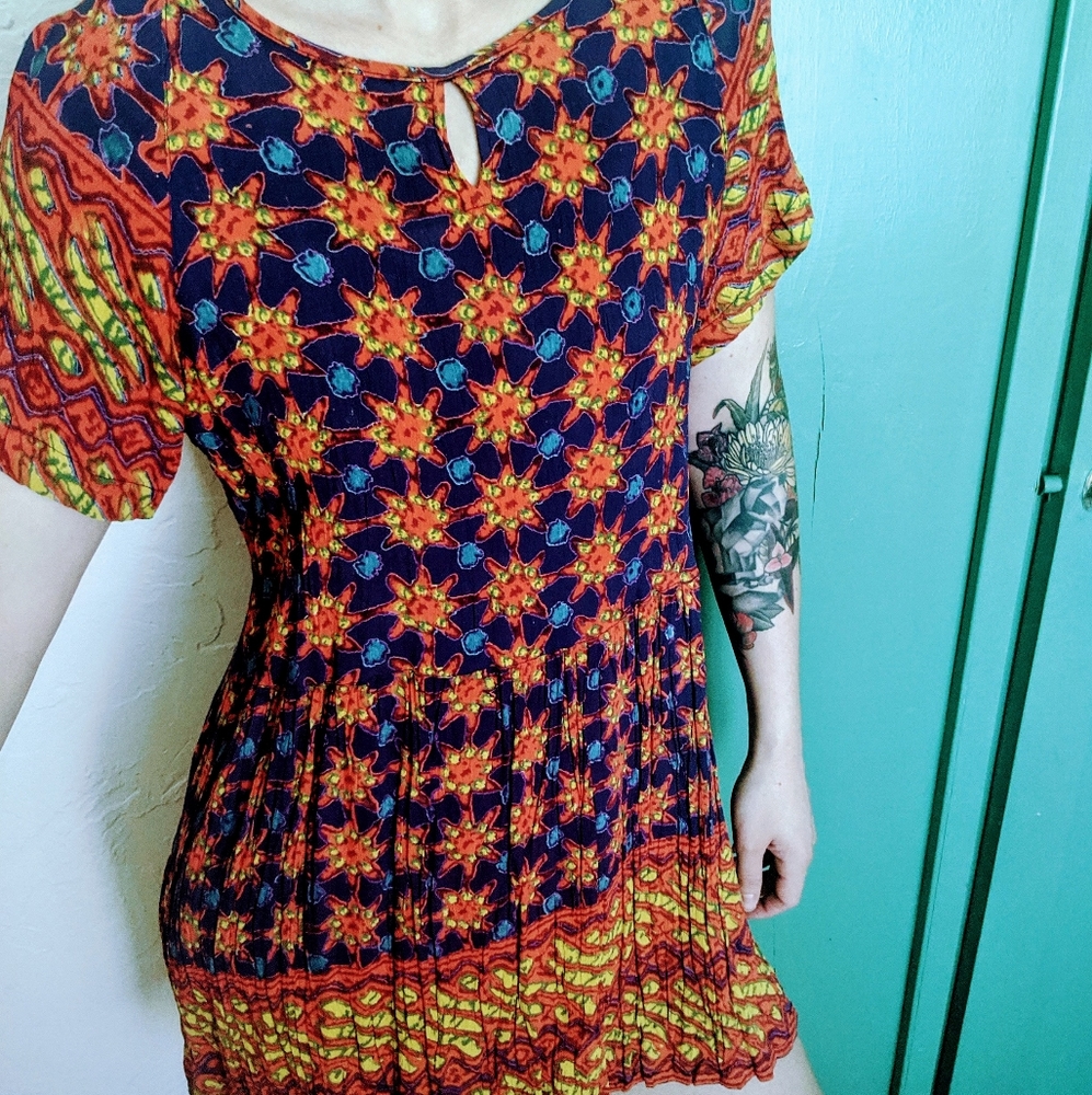 uo bright & flowy dress